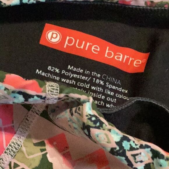 Pure Barre Geometric Full Length Athletic Leggings Multicolor Small - Picture 10 of 11